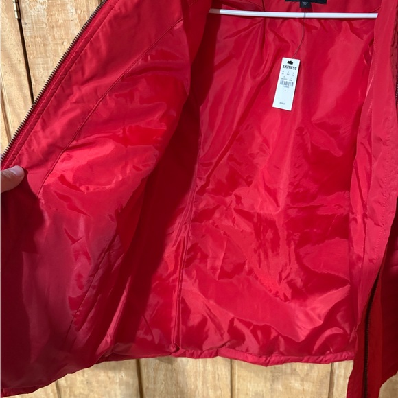 NEW WITH TAG | Women’s Express Red Hooded Jacket - Picture 4 of 6